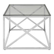 Allure Silver Cross Design Coffee Table