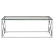 Allure Silver Cross Design Coffee Table