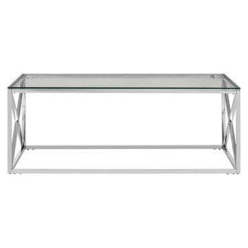 Allure Silver Cross Design Coffee Table