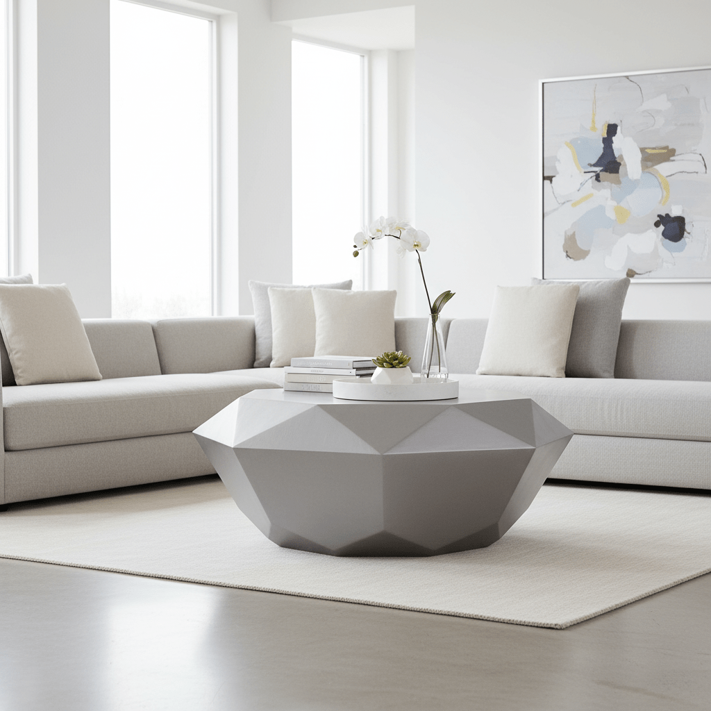 Allure Silver Diamond Cut Coffee Table