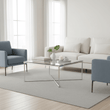 Allure Silver Finish Cross Base Coffee Table