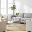 Allure Silver Finish Cross Base Coffee Table