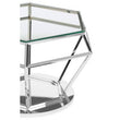 Allure Silver Finish Diamond Design End Table