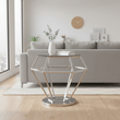 Allure Silver Finish Diamond End Table