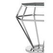 Allure Silver Finish Diamond End Table