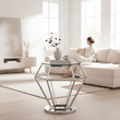 Allure Silver Finish Diamond End Table