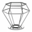 Allure Silver Finish Diamond End Table