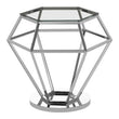 Allure Silver Finish Diamond End Table