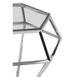 Allure Silver Finish Diamond End Table