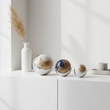Alma Set Of 3 Deco Brushstroke Balls