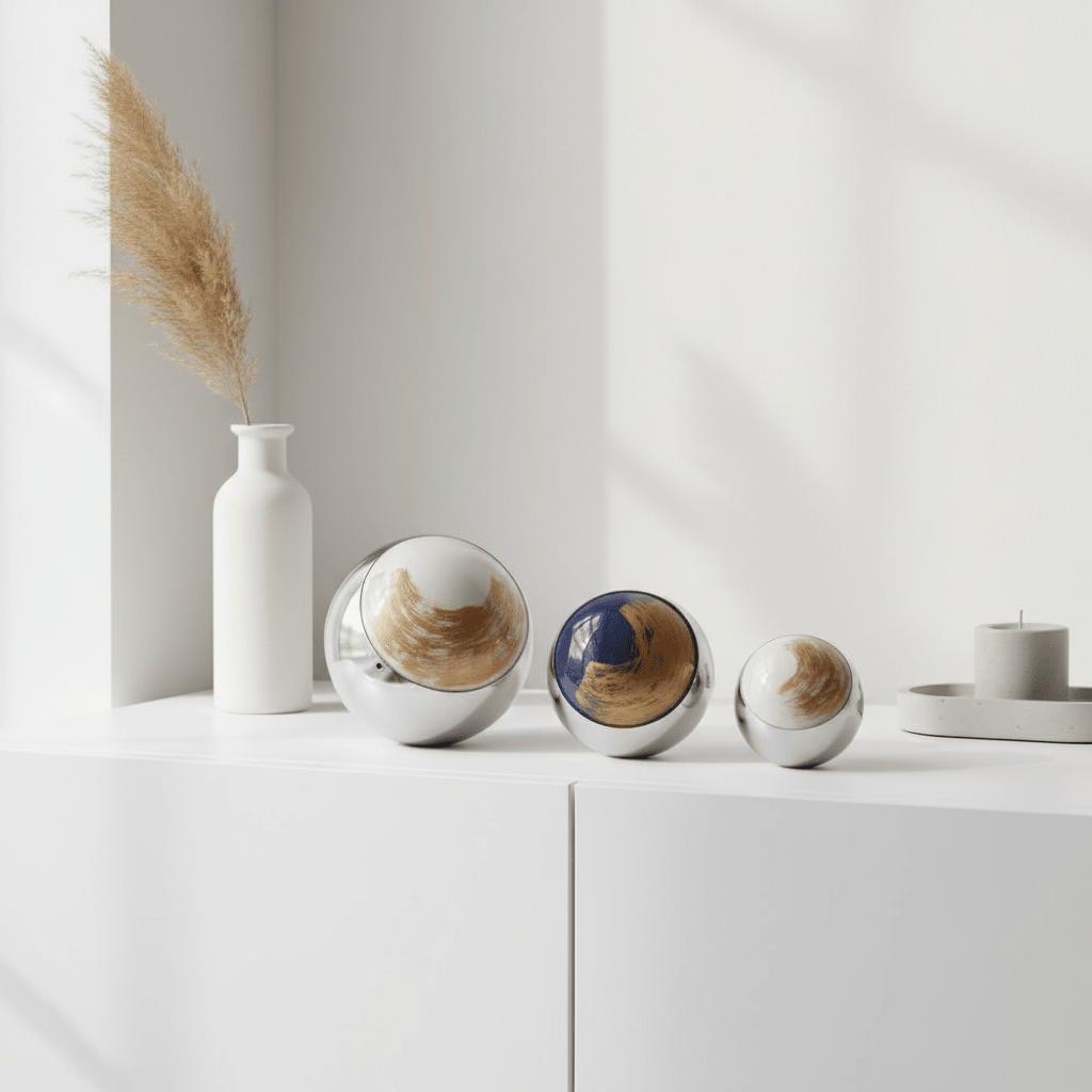 Alma Set Of 3 Deco Brushstroke Balls
