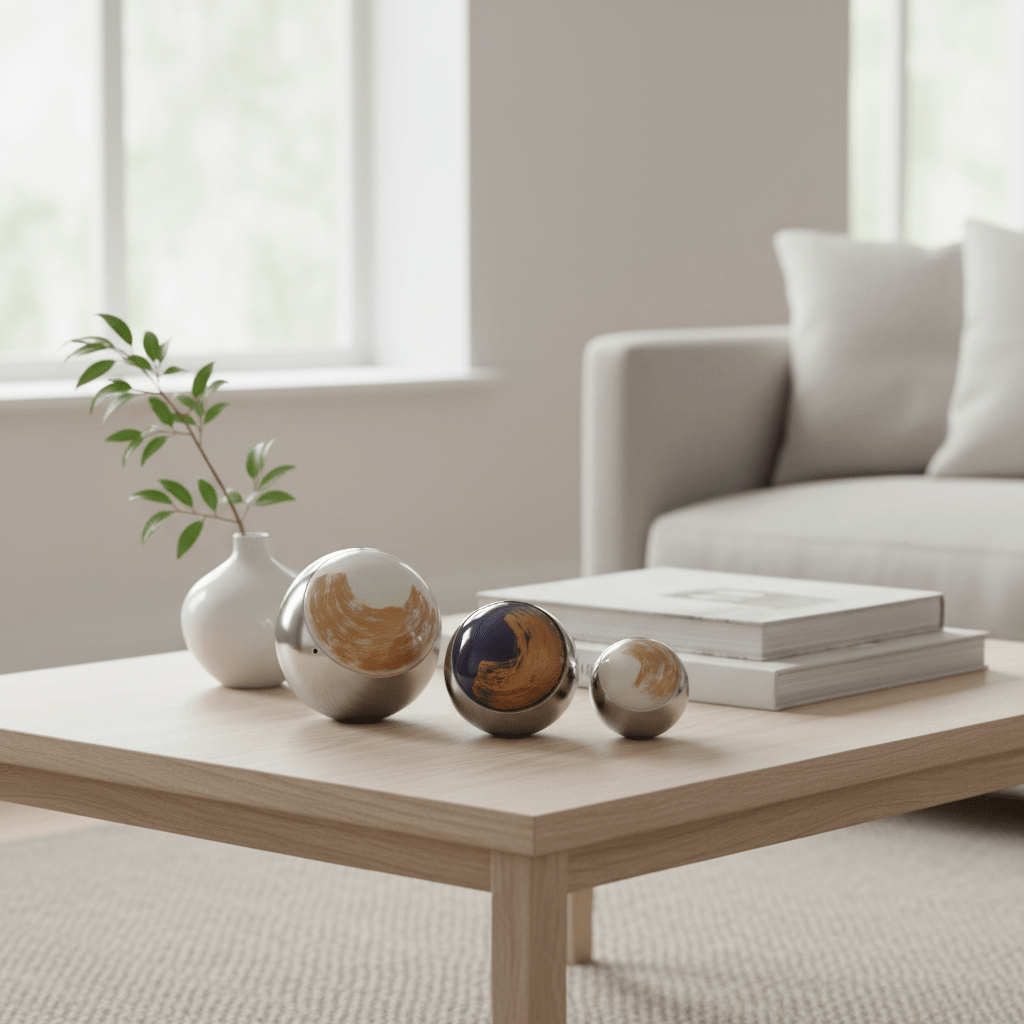 Alma Set Of 3 Deco Brushstroke Balls