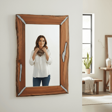 Almora Acacia Wood Wall Mirror