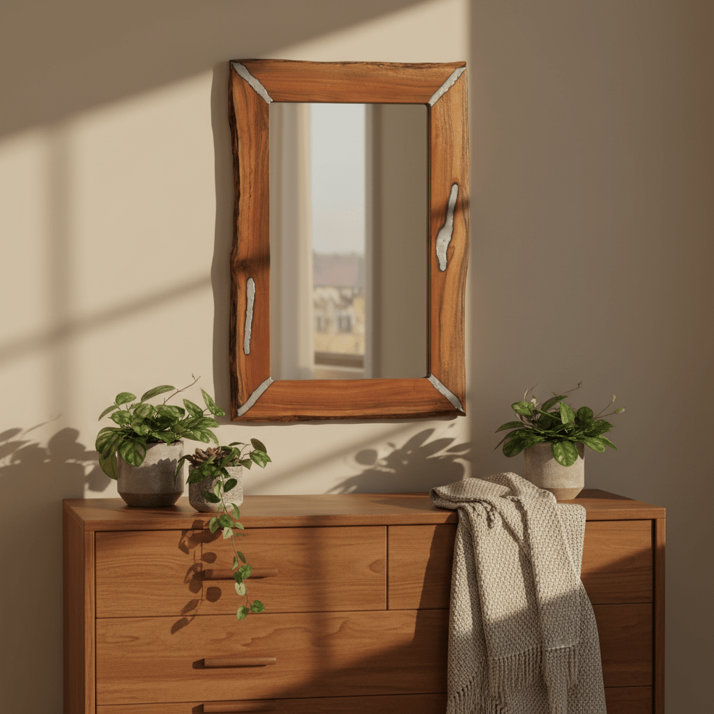 Almora Acacia Wood Wall Mirror