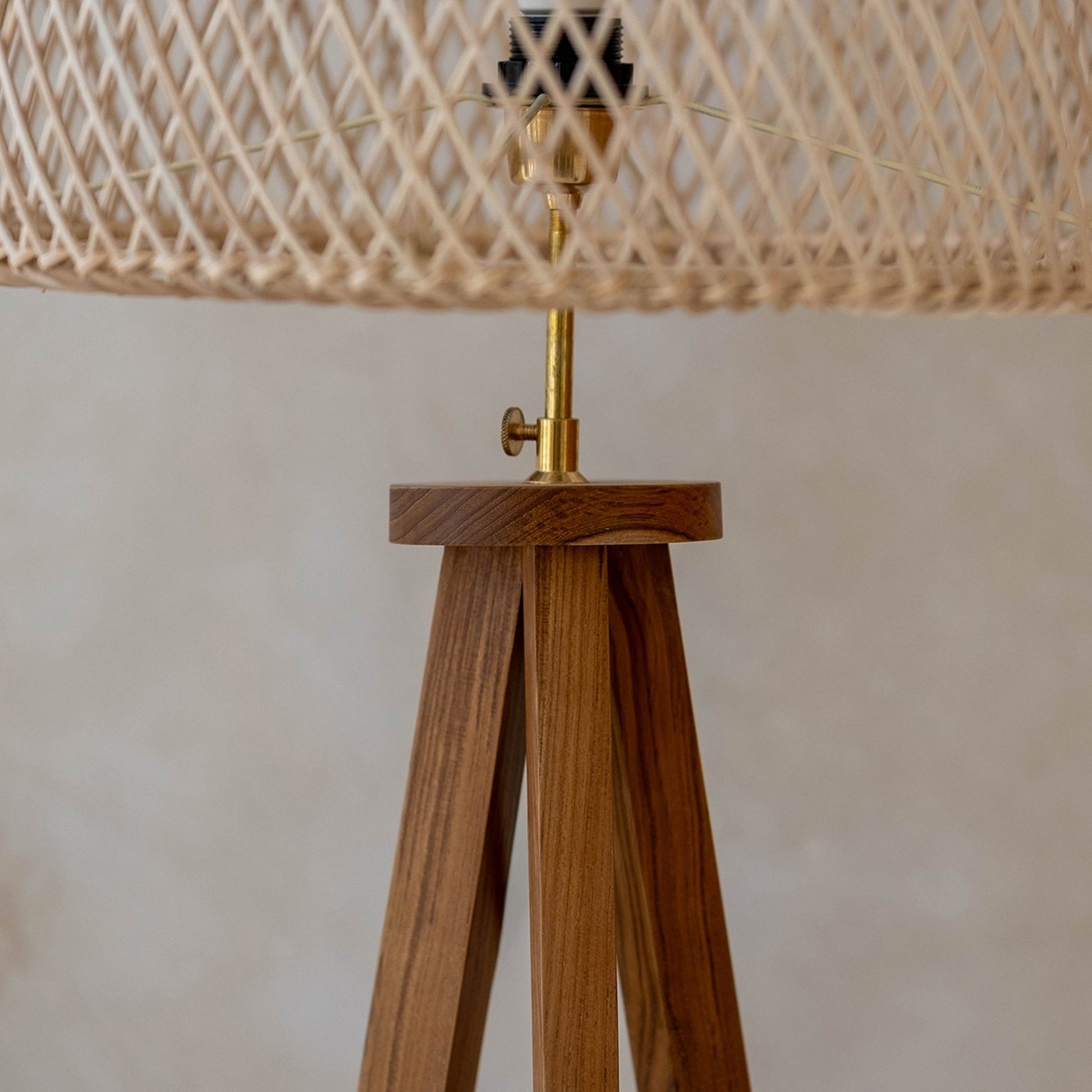 Aluna Rattan Tripod Floor Lamp