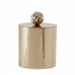 Amreli Small Vertical Textured Gold Metal Trinket Box