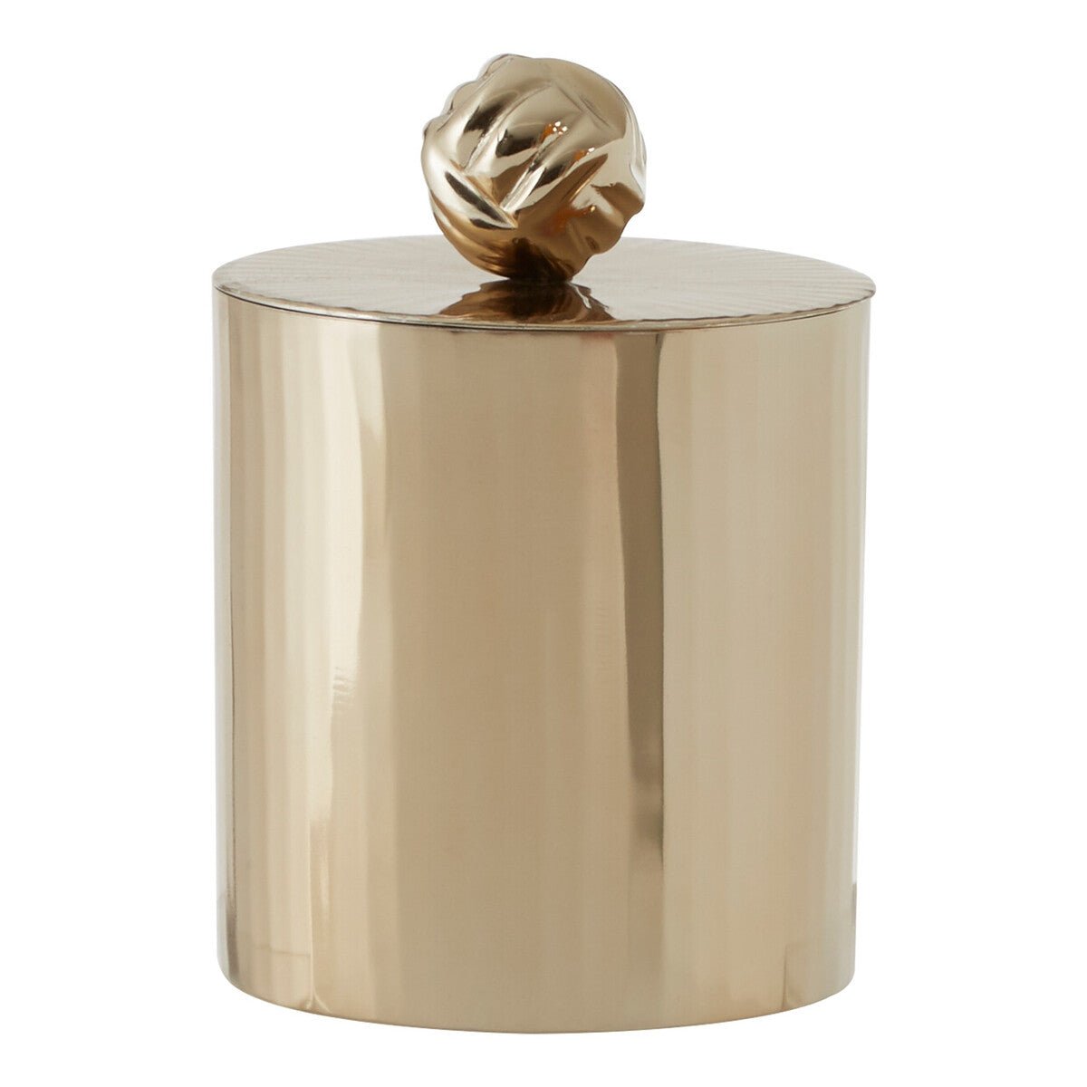 Amreli Small Vertical Textured Gold Metal Trinket Box