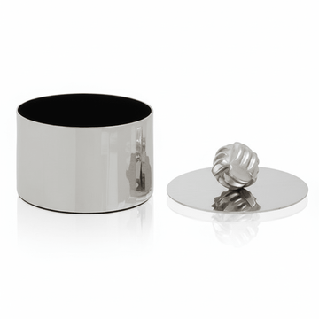 Amreli Small Vertical Textured Silver Metal Trinket Box