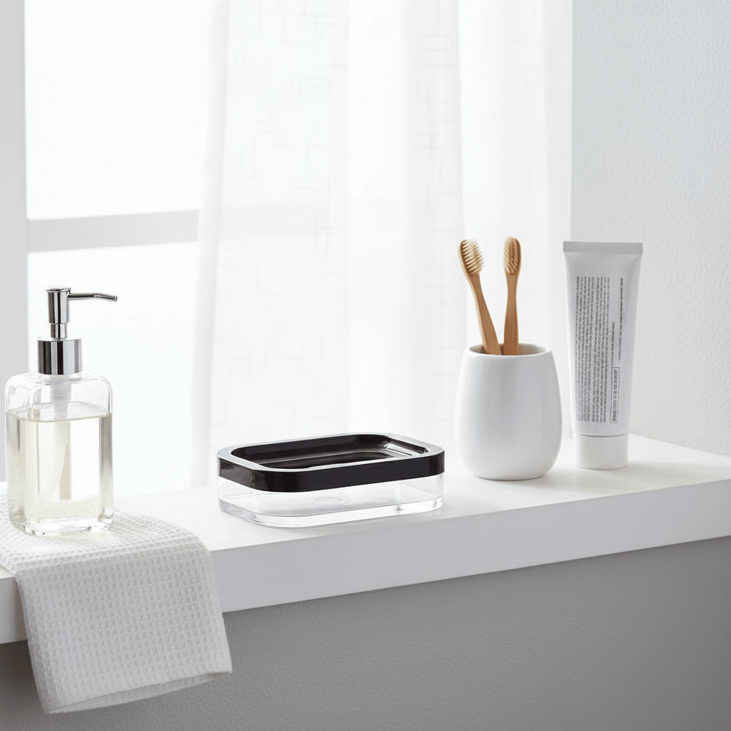 Ando Black Acrylic Soap Dish
