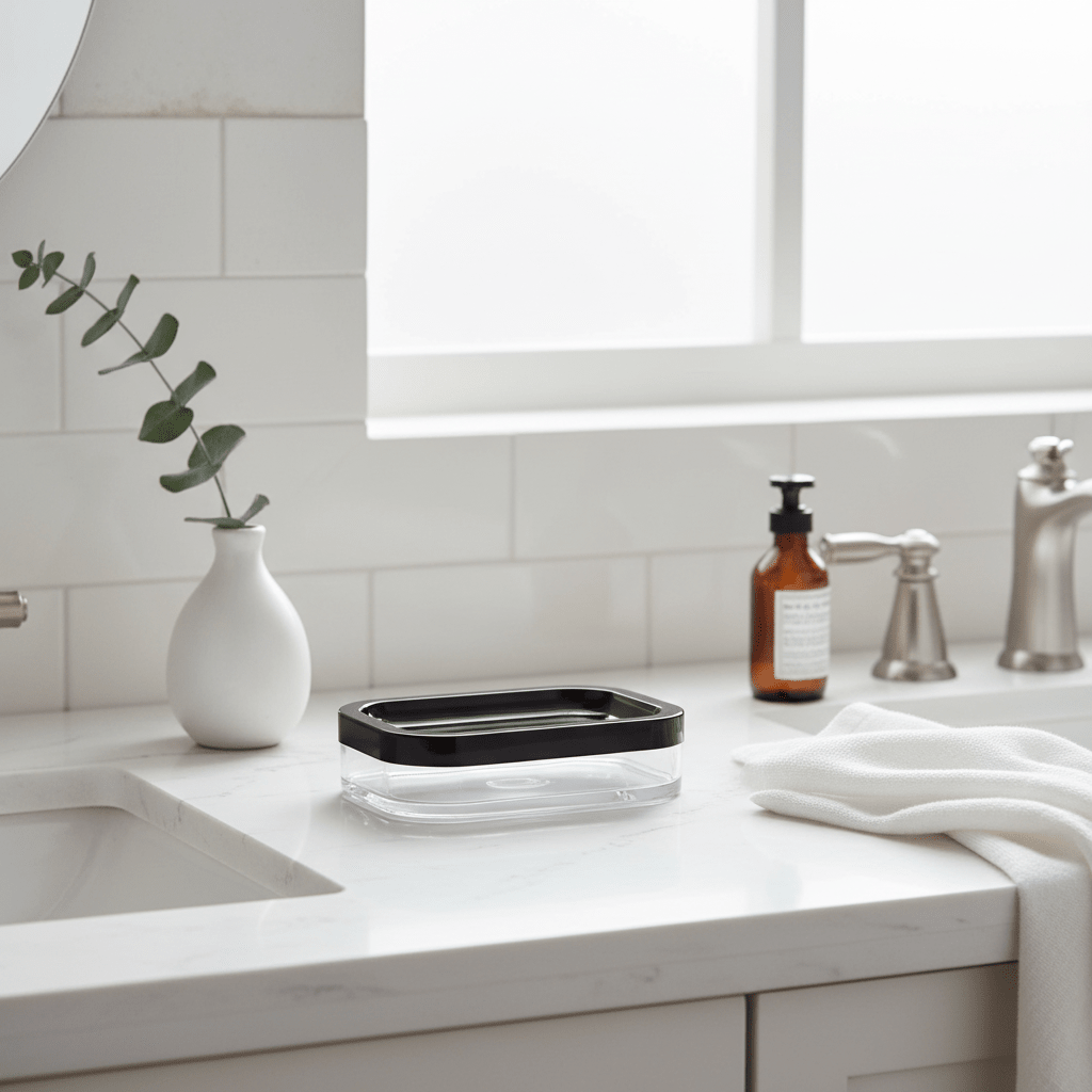 Ando Black Acrylic Soap Dish