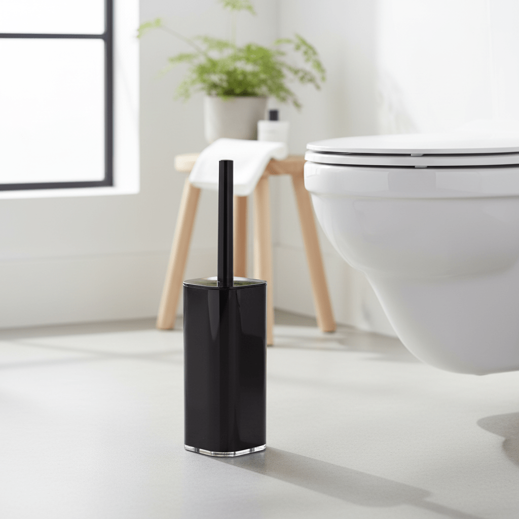 Ando Black Acrylic Toilet Brush Holder