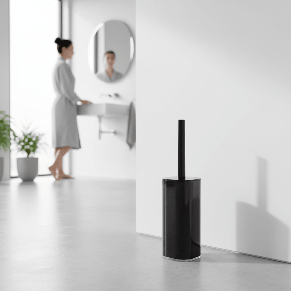 Ando Black Acrylic Toilet Brush Holder