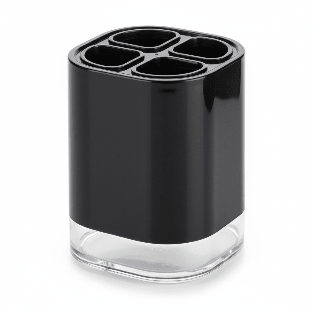 Ando Black Acrylic Toothbrush Holder