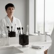 Ando Black Acrylic Toothbrush Holder