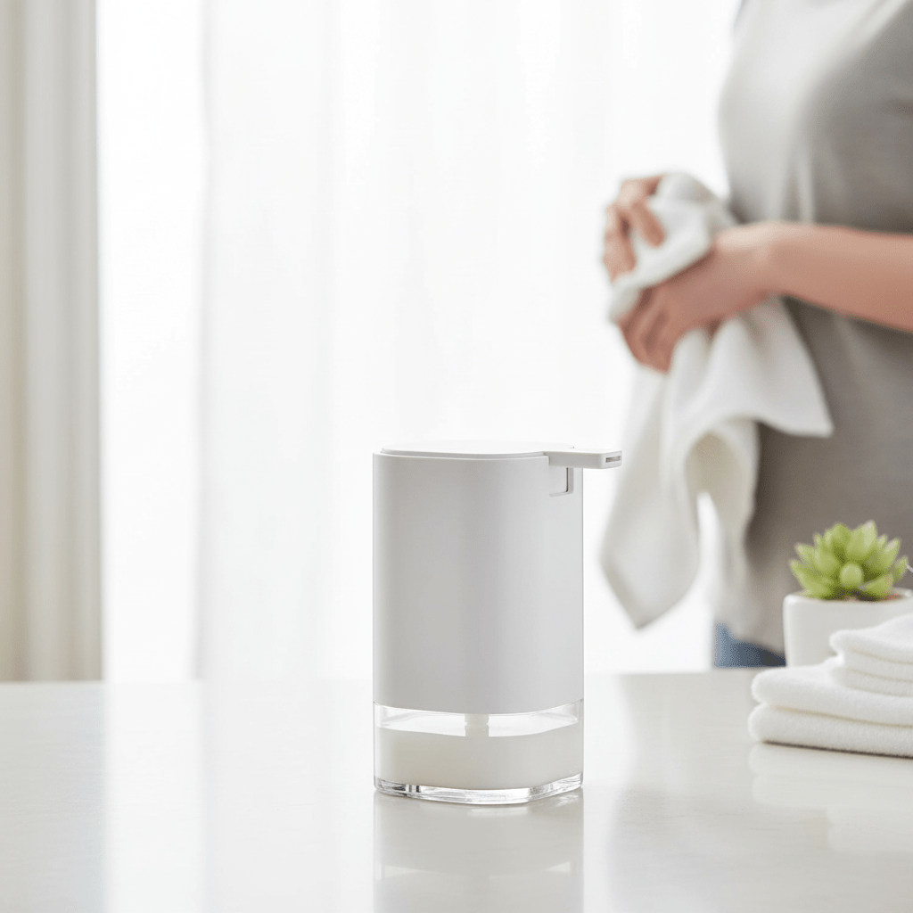 Ando White Acrylic Lotion Dispenser