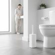 Ando White Acrylic Toilet Brush Holder