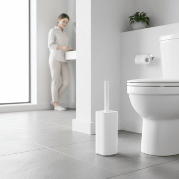 Ando White Acrylic Toilet Brush Holder