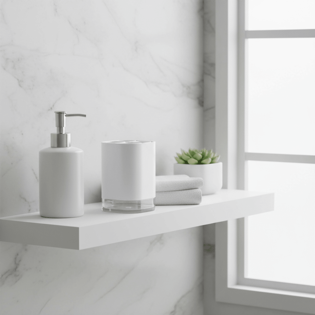Ando White Acrylic Toothbrush Holder