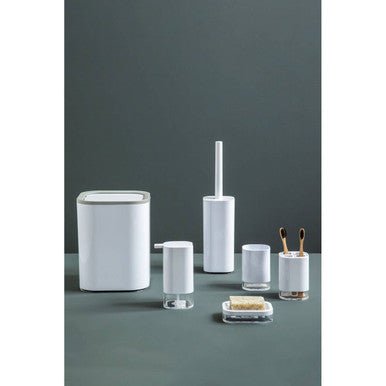 Ando White Acrylic Toothbrush Holder