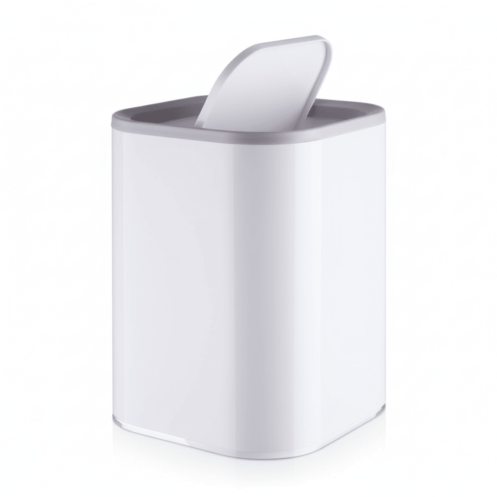 Ando White Acrylic Waste Bin