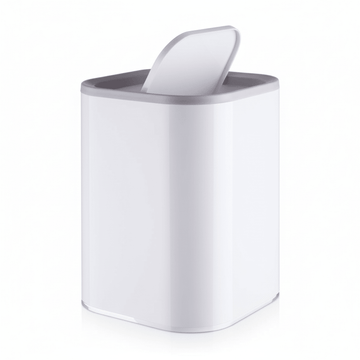 Ando White Acrylic Waste Bin