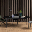 Angus Dining Table in Black 200x74cm Included 4 Carrie Swivel Dining Chairs in Sand