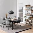 Angus Dining Table in Black 200x74cm Included 4 Carrie Swivel Dining Chairs in Sand