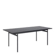 Angus Dining Table in Black 200x74cm Included 4 Carrie Swivel Dining Chairs in Sand