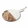 Annika White And Brown Marble Round Paddle Board