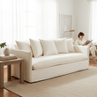 Antibes 3 Seat Cream Sofa