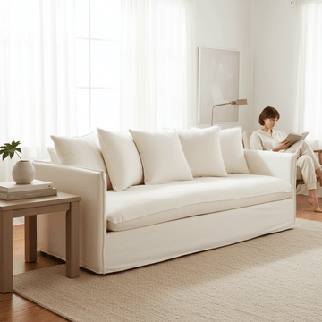 Antibes 3 Seat Cream Sofa