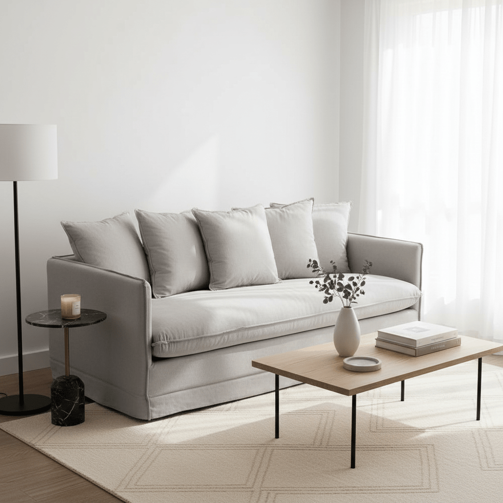 Antibes 3 Seater Grey Sofa