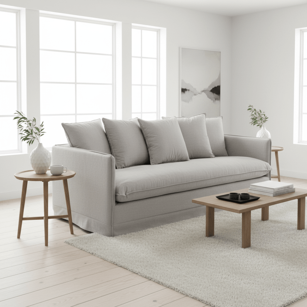 Antibes 3 Seater Grey Sofa