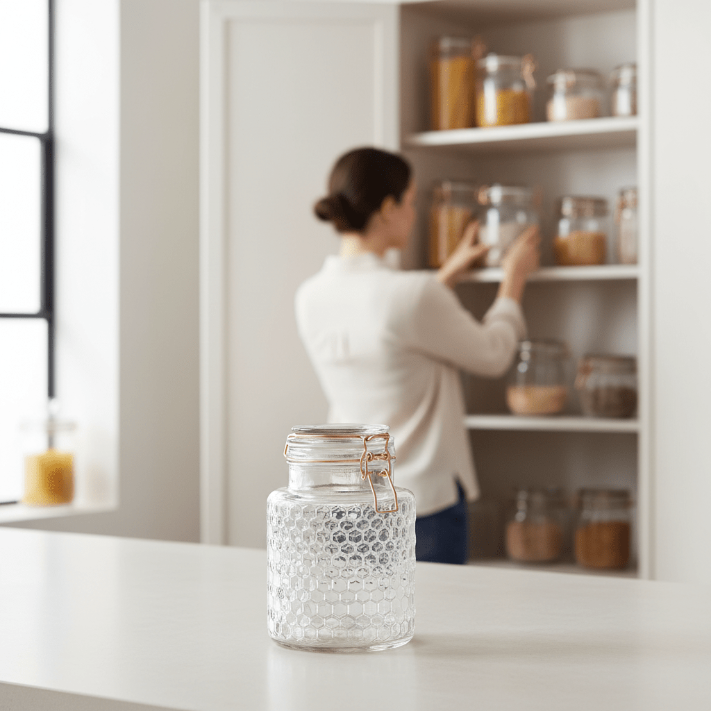 Apiary Rose Gold Wire Small Glass Jar