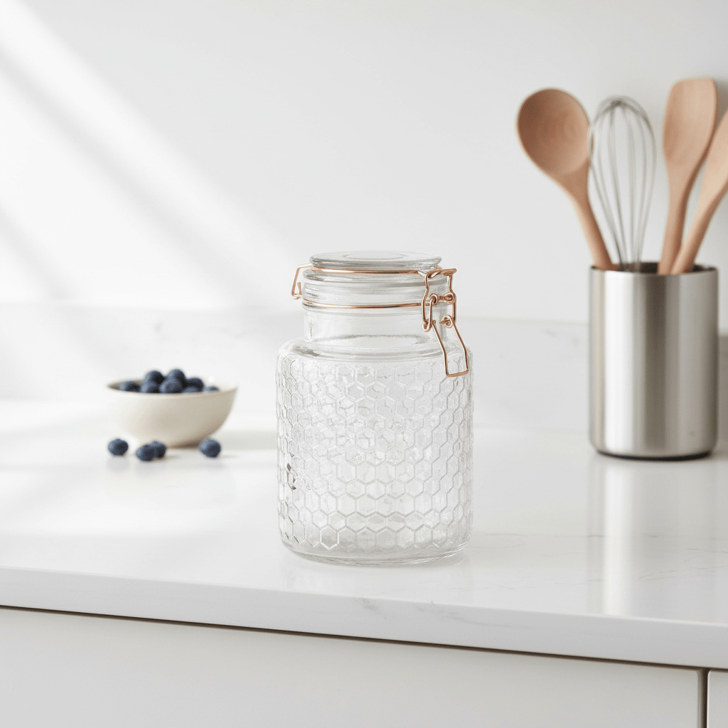 Apiary Rose Gold Wire Small Glass Jar