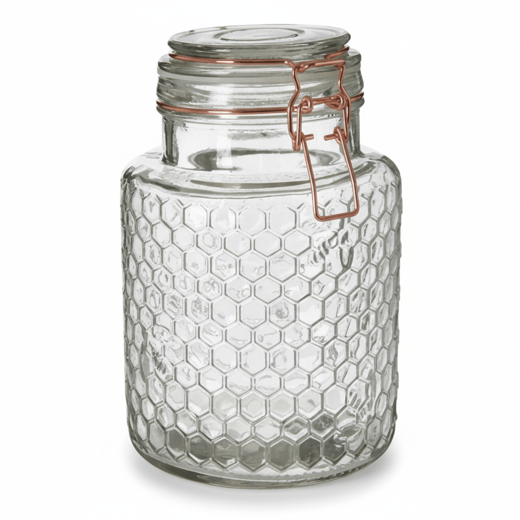 Apiary Rose Gold Wire Small Glass Jar