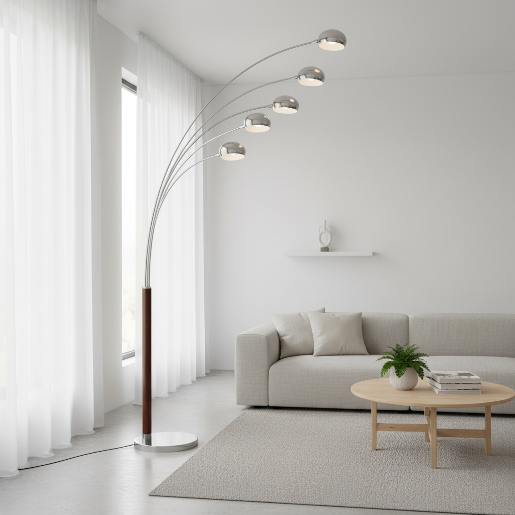 Zeus 5 Arced Lights Floor Lamp
