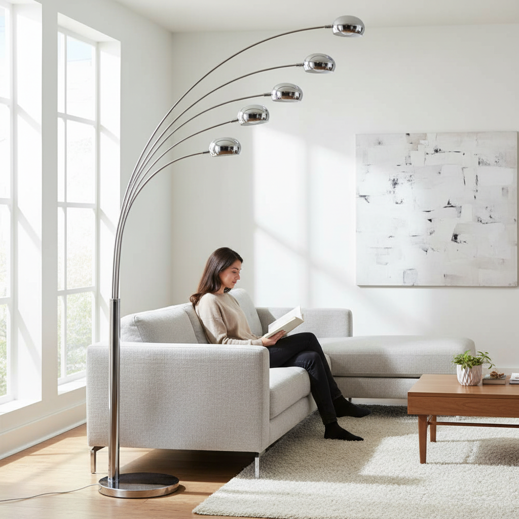 Zeus 5 Arced Lights Floor Lamp