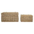 Argento Greywash Rattan Storage Trunks - Set of 2