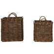 Argento Set of Two Natural Rattan Storage Baskets